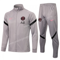 2021-2022 Paris Light Gray Thailand Jacket Uniform-815