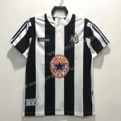 Retro Version 1995-1997 Newcastle United Black&White Thailand Soccer Jersey AAA-811