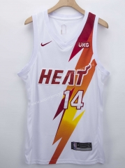 Fashion Edition Miami Heat White #14 NBA Jersey
