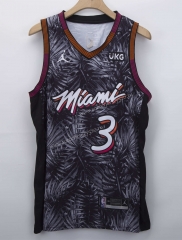 Jordan Edition Miami Heat Gray #3 NBA Jersey