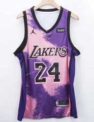 Fashion Edition Los Angeles Lakers Pink&Purple #24 NBA Jersey