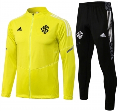 2021-2022 Brazil SC Internacional Yellow Thailand Soccer Jacket Uniform-815