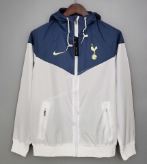 2021-2022 Tottenham Hotspur Blue&White Trench Coats With Hat-DD1