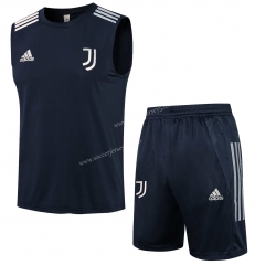 2021-2022 Juventus Royal Blue Thailand Soccer Vest Unifrom-815