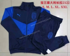 2021-2022 Italy Royal Blue Thailand Soccer Jacket Uniform-815