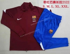 2021-2022 Barcelona Maroon Thailand Soccer Jacket Uniform-815