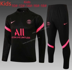2021-2022  Paris SG Black Kids/Youth Soccer Jacket Uniform-815