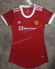 2021-2022 Manchester United Home Red Women Thailand Soccer jersey AAA-2027