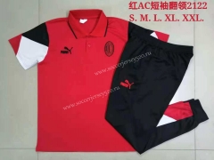 2021-2022 AC Milan Red Thailand Polo Uniform-815