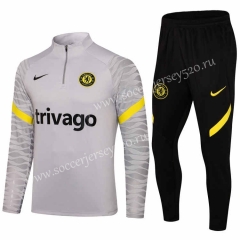 2021-2022 Chelsea Gray Thailand Soccer Tracksuit-GDP