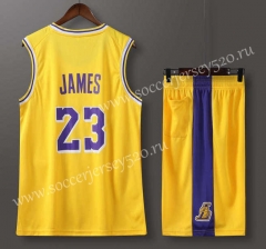 Los Angeles Lakers Yellow #23 NBA Uniform-613
