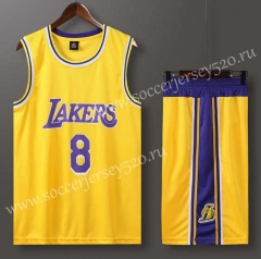 Los Angeles Lakers Yellow#8 NBA Uniform-613