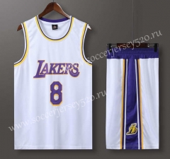 Los Angeles Lakers White #8 NBA Uniform-613
