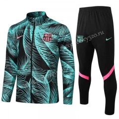 2021-2022 Barcelona Green Thailand Soccer Jacket Uniform-815