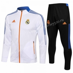 2021-2022 Real Madrid White Thailand Soccer Jacket Uniform-815