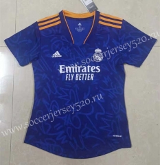 2021-2022 Real Madrid Away Royal Blue Women Thailand Soccer Jersey AAA