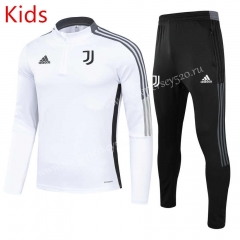 2021-2022 Juventus White Kids/Youth Soccer Tracksuit-GDP