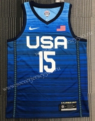 2021 Olympics USA Blue #15 NBA Jersey-311