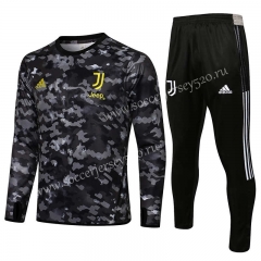 2021-2022 Juventus Black&GrayThailand Soccer Tracksuit -815