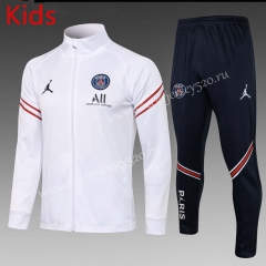 2021-2022 Jordan Paris SG White Kids/Youth Soccer Jacket Uniform-815