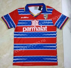 Retro Version 98-99 Parma Calcio Away Red&Blue Thailand Soccer Jersey AAA-506