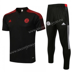 2021-2022 Bayern München Dark Grey Thailand Polo Uniform-815