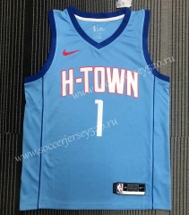 2021 City Version Houston Rockets Blue #1 NBA Jersey-311