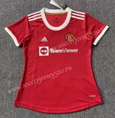 2021-2022 Manchester United Home Red Thailand Women Soccer Jersey AAA-2027