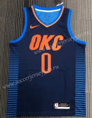 Oklahoma City Thunder Blue #0 NBA Jersey-311