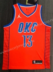 2021 Flying Version Oklahoma City Thunder Orange #13 NBA Jersey-311