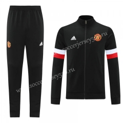 2021-2022 Fashion Edition Manchester United Black Thailand Soccer Jacket Uniform-LH
