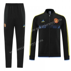 2021-2022 Classic Edition Manchester United Black Thailand Soccer Jacket Uniform-LH