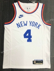 75th Anniversary Retro Edition New York Knicks White #4 NBA Jersey-311