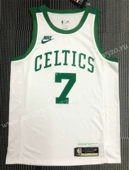 75th Anniversary Retro Edition Boston Celtics White #7 NBA Jersey-311