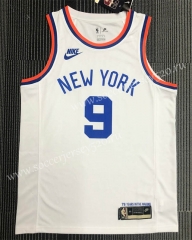 75th Anniversary Retro Edition New York Knicks White #9 NBA Jersey-311