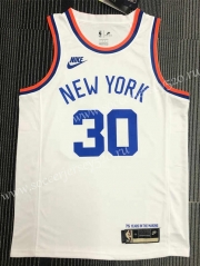 75th Anniversary Retro Edition New York Knicks White #30 NBA Jersey-311