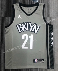 2021 Trapeze Edition Brooklyn Nets Grey #21 NBA Jersey-311