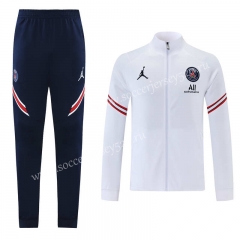 2021-2022 Paris SG White Thailand Soccer Jacket Uniform-LH