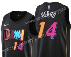 2022 City Edition Miami Heat Black #14 NBA Jersey-311