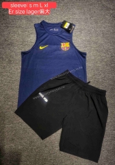 2021-2022 Barcelona Blue Thailand Soccer Training Vest  Uniform-DD3