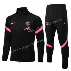 2021-2022 Paris SG Black High Collar Thailand Soccer Jacket Unifrom-815