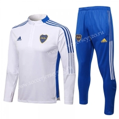 2021-2022 BOCA Juniors White Thailand Soccer Tracksuit-815