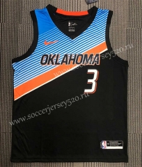 21-22 City Version Oklahoma City Thunder Black #3 NBA Jersey-311
