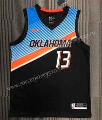 21-22 City Version Oklahoma City Thunder Black #13 NBA Jersey-311