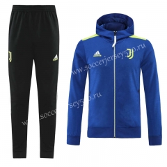 2021-2022 Juventus Blue Thailand Soccer Jacket Uniform With Hat-LH