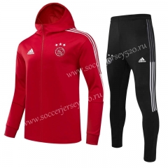 2021-2022 Ajax Red Thailand Soccer Jacket Uniform With Hat-GDP