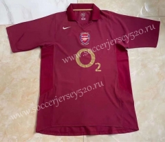 Retro Version 05-06 Arsenal Home Red Thailand Soccer Jersey AAA-503