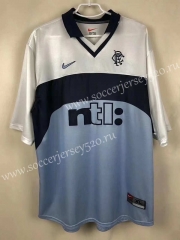 Retro Version 99-00 Rangers Football Club Away Blue&White Thailand Soccer Jersey AAA-503
