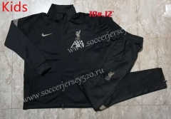 2021-2022 Liverpool Black Kids/Youth Thailand Soccer Tracksuit-815