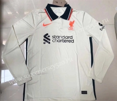 2021-2022 Liverpool Away White Thailand LS Soccer Jersey AAA